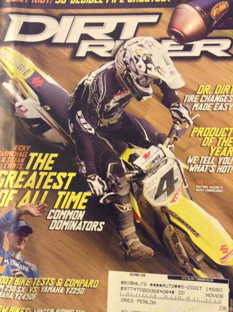 Dirt Rider Magazine Ricky Carmichael Winter Riding December 2006 121818nonrh