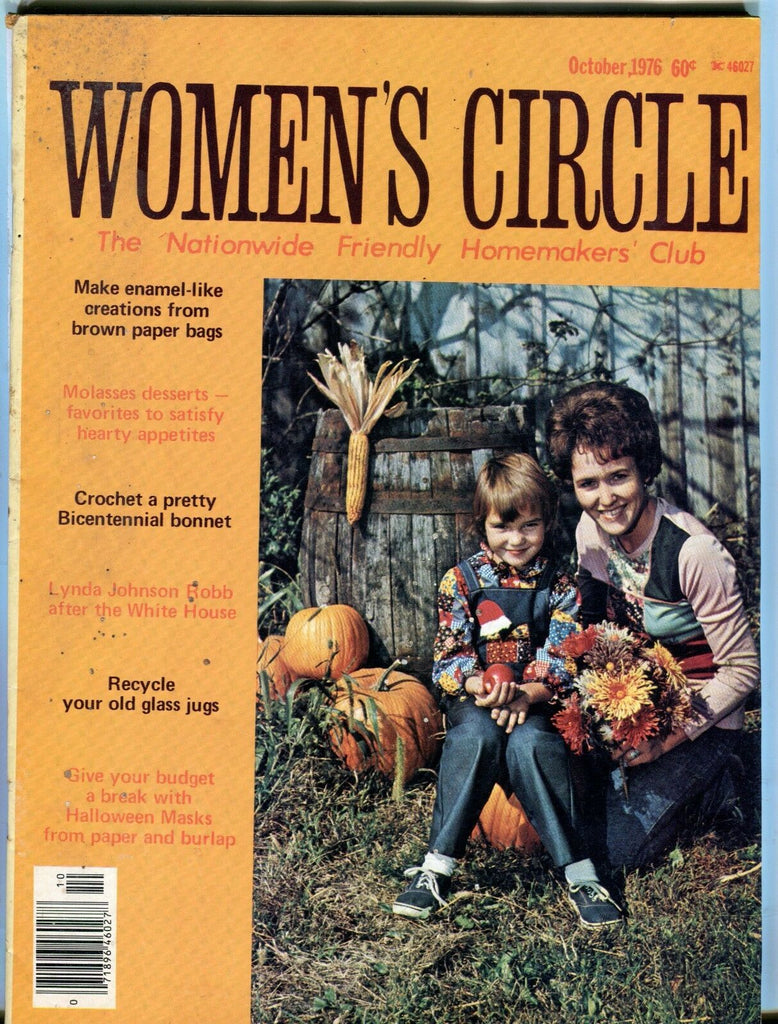 Women's Circle Magazine October 1976 Lynda Johnson Robb EX No ML 050917nonjhe