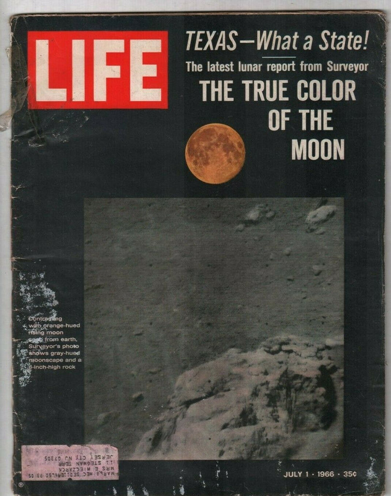 Life Magazine The True Color Of The Moon July 1, 1966 010620nonr