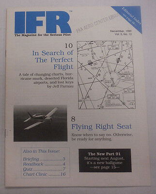 IFR Pilot Magazine In Search For Perfect Flight December 1989 FAL 061815R