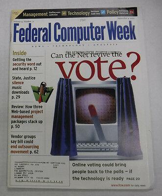 Federal Computer Week Magazine Can The Net Revive Vote September 2000 071415R