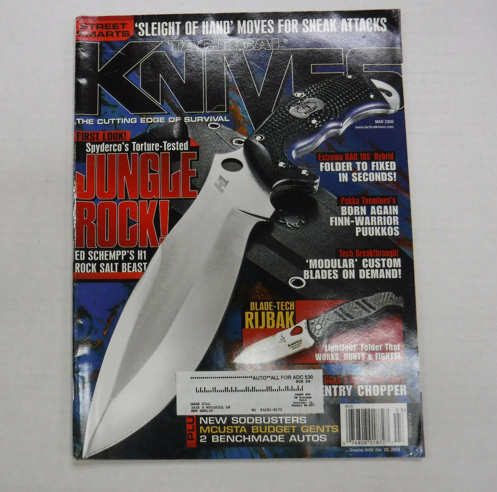 Knives Magazine Jungle Rock Ed Schempp's H1 March 2008 111416R
