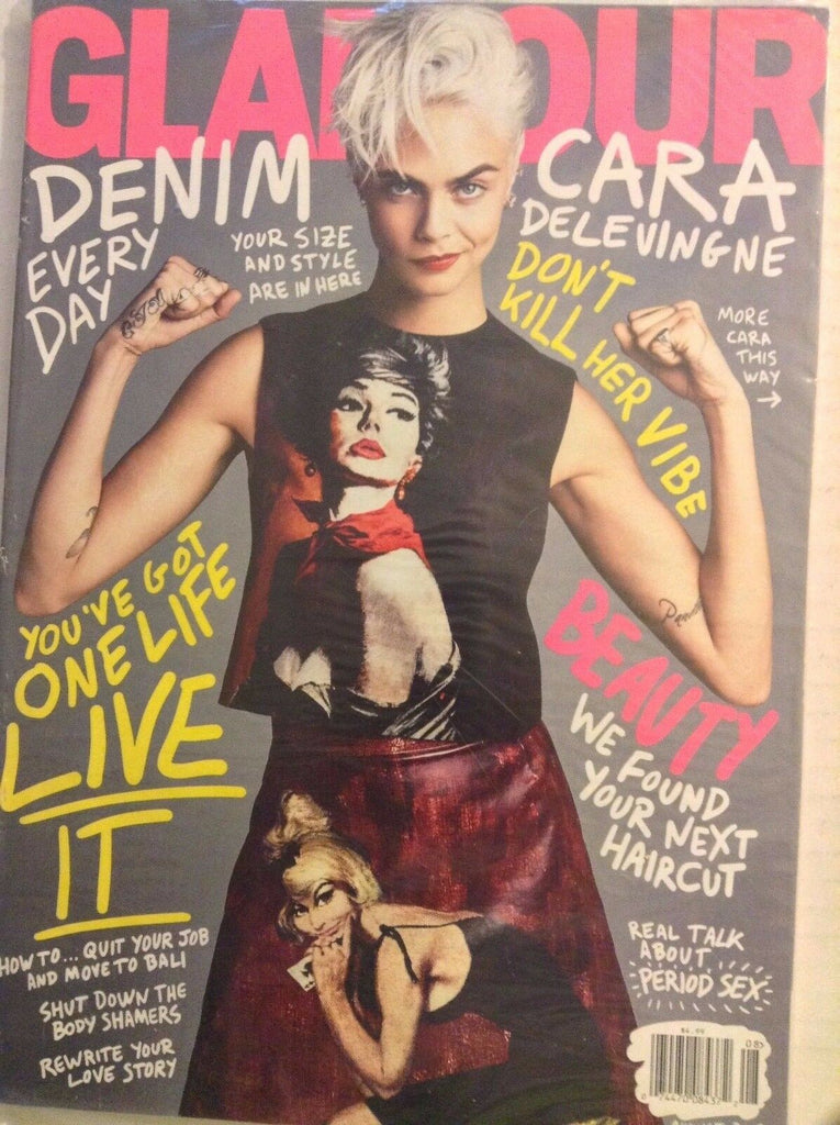 Glamour Magazine Cara Delevingne August 2017 SEALED 111617nonrh