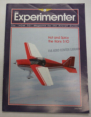 EAA Experimenter Magazine Randy's S-10 July 1988 FAL 071615R