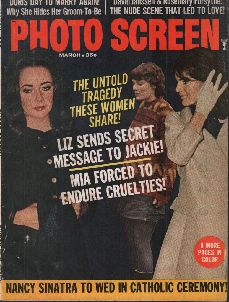 Photo Screen March 1969 Elizabeth Taylor Jackie Kennedy 012819AME2