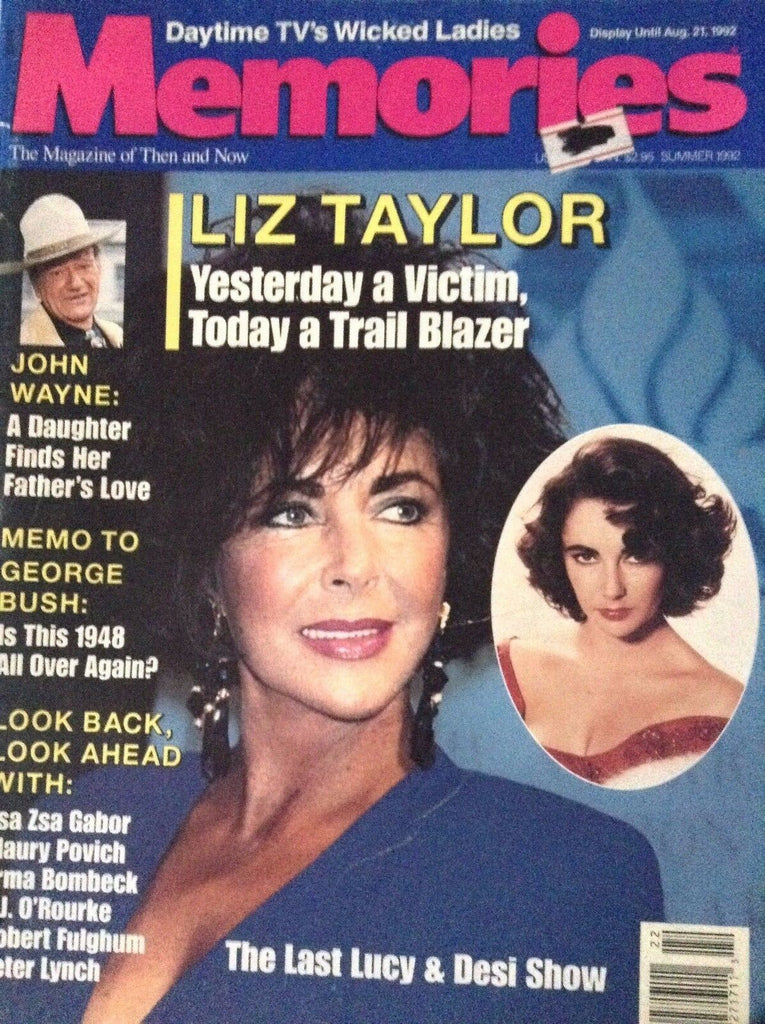 Memories Magazine Liz Taylor John Wayne Summer 1992 082217nonrh