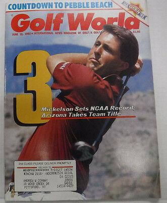 Golf World Magazine NCAA Phil Mickelson June 1992 071315R