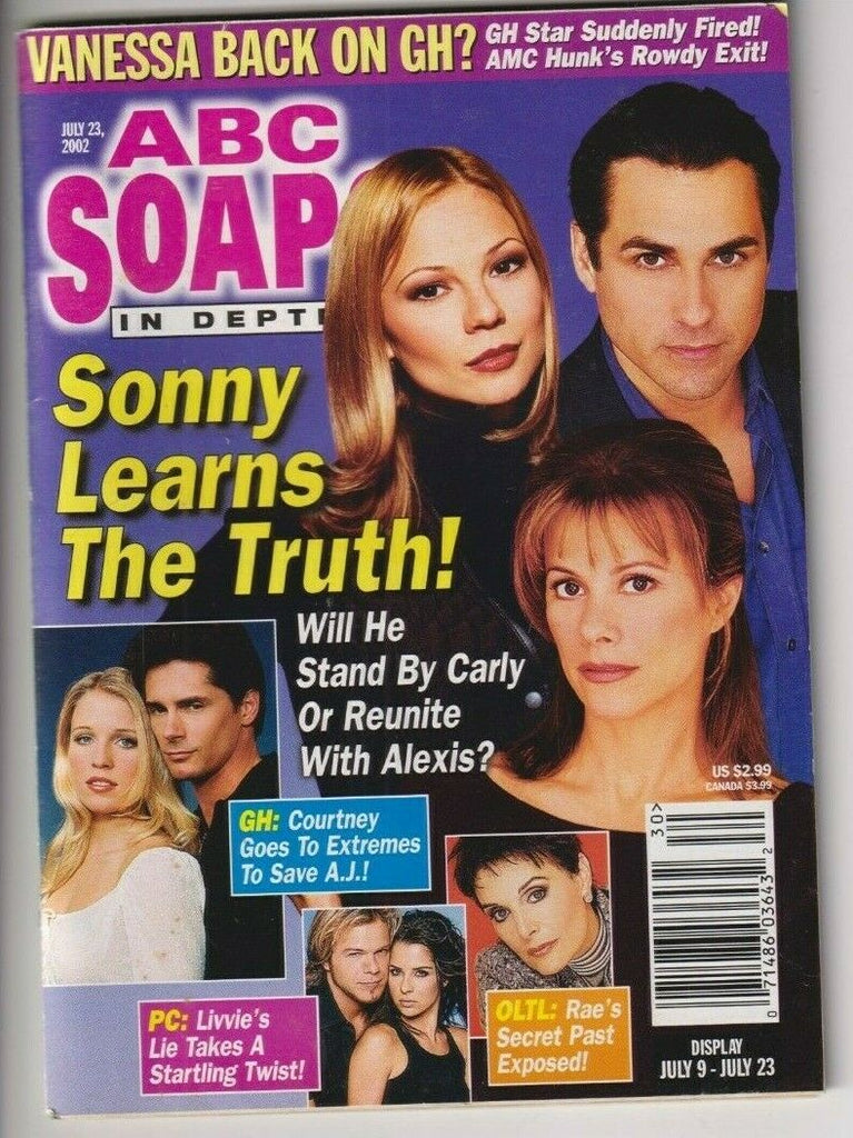 ABC Soaps Mag GH Tamara Braun Billy Warlock July 23, 2002 111719nonr