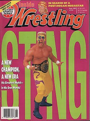 Inside Wrestling June 1992 Sting, Hulk Hogan EX 011116DBE