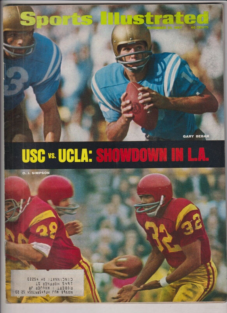 Sports Illustrated O.J. Simpson Gary Beban November 20, 1967 021420nonr