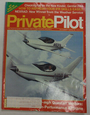 Private Pilot Magazine Questair Venture & Nexrad December 1990 FAL 060515R2