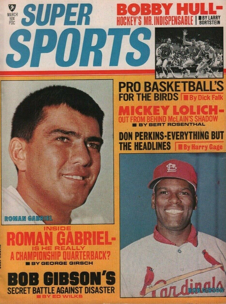 Super Sports March 1969 Roman Gabriel mickey Lolich Bob Gibson 051619DBE