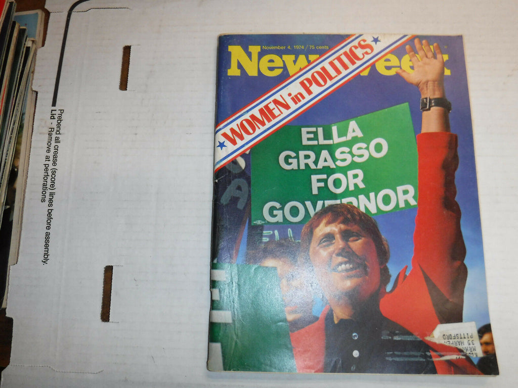 Newsweek Magazine Women In Politics Ella Grasso November 4, 1974 100316R