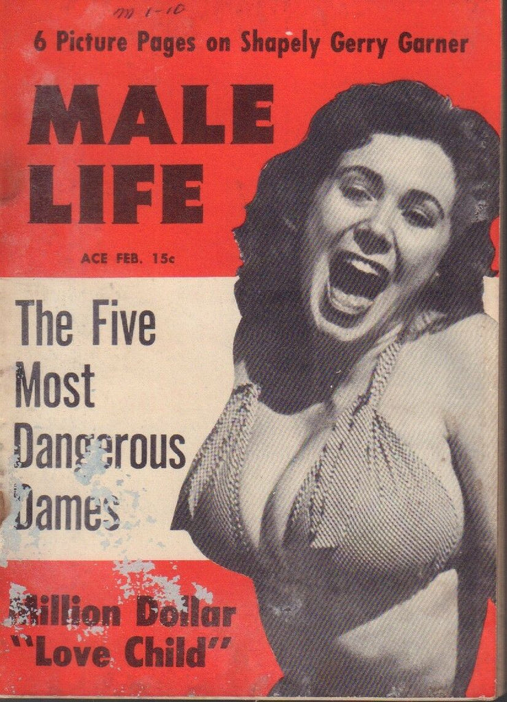 Male Life February 1956 Shapely Gerry Garner Cheesecake Pin Up 091318AME2