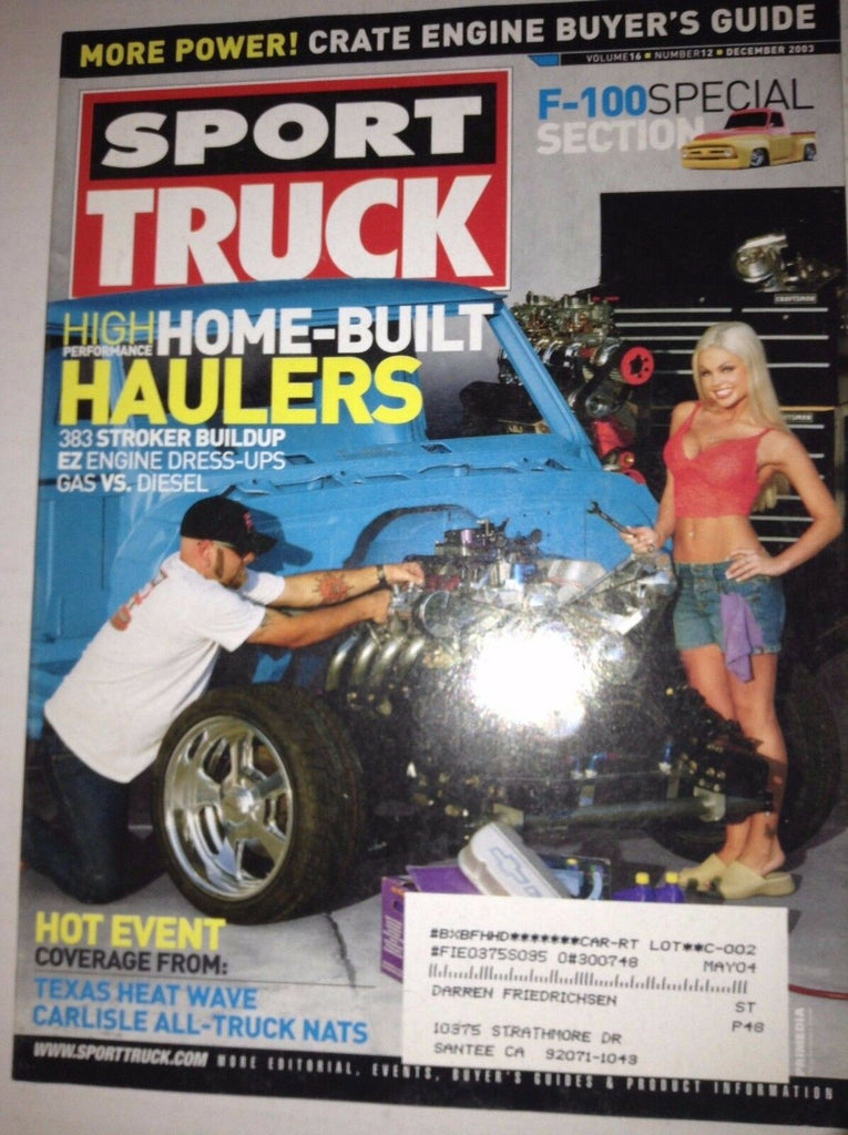Sport Truck Magazine Homebuilt Haulers Texas Heat December 2003 041917nonrh2