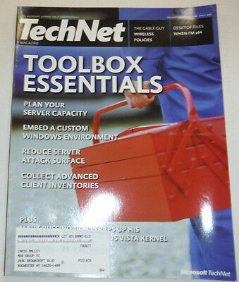 Technet Magazine Toolbox Essentials & Plan Server Capacity April 2007 121214R2