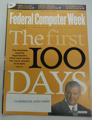 Federal Computer Week Magazine Homeland Security First 100 Days May 2003 071515R