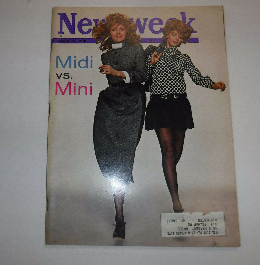 Newsweek Magazine Midi Vs Mini March 16, 1970 101816R2