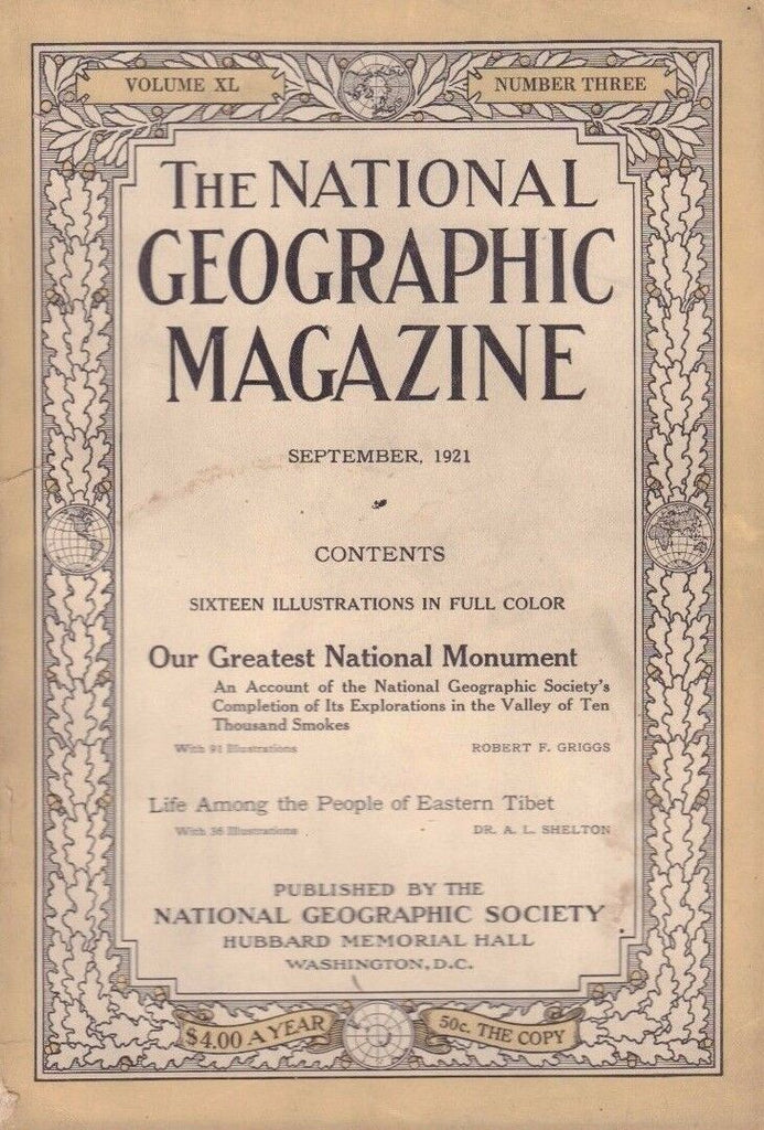 National Geographic September 1921 w/ Map of Pacific Island 020817DBE2