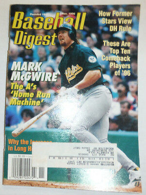 Baseball Digest Magazine Mark McGwire November 1996 020315R