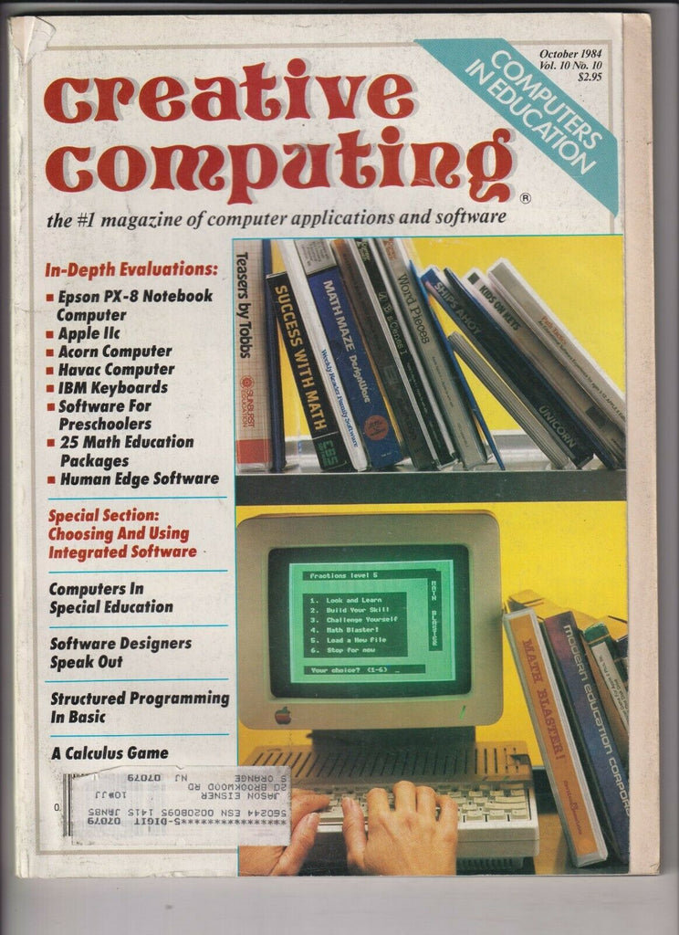 Creative Computing Mag Education Special Epson & Apple October 1984 121019nonr