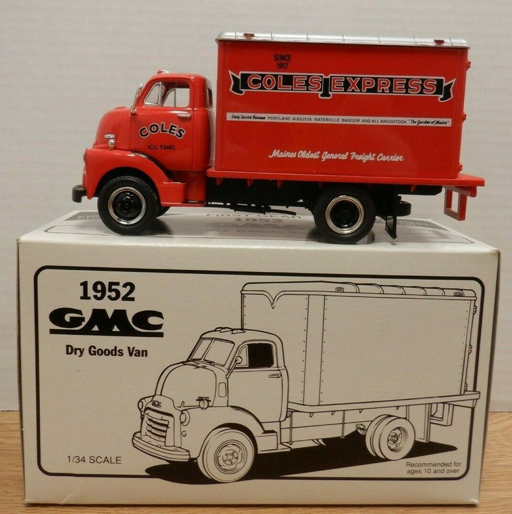 Cole Express 1952 GMC Dry Goods Van 1st Gear 1/34 Diecast 111219DBT5