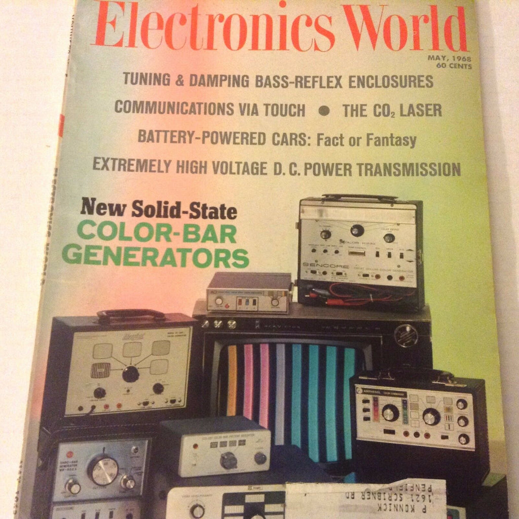 Electronics World Magazine Color Bar Generators Tuning May 1968 071917nonrh
