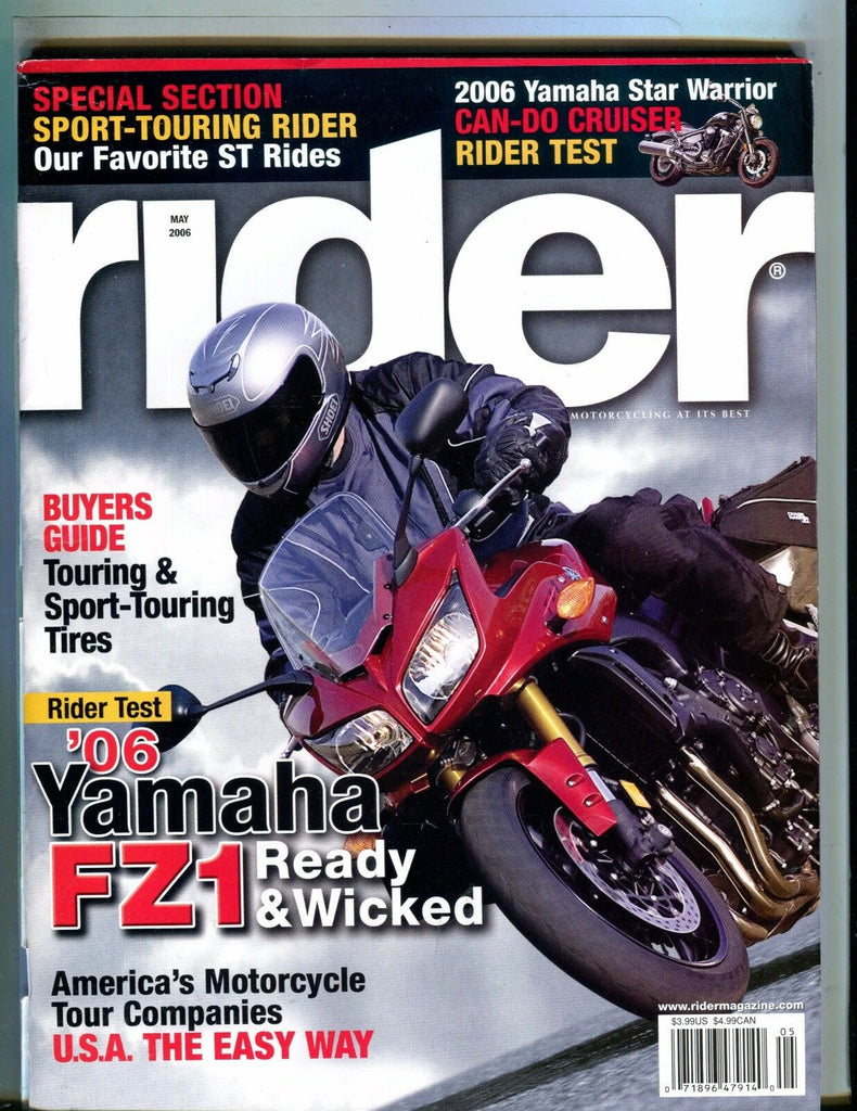 Rider Magazine Ma7 2006 Yamaha FZ1 EX No ML 051017nonjhe