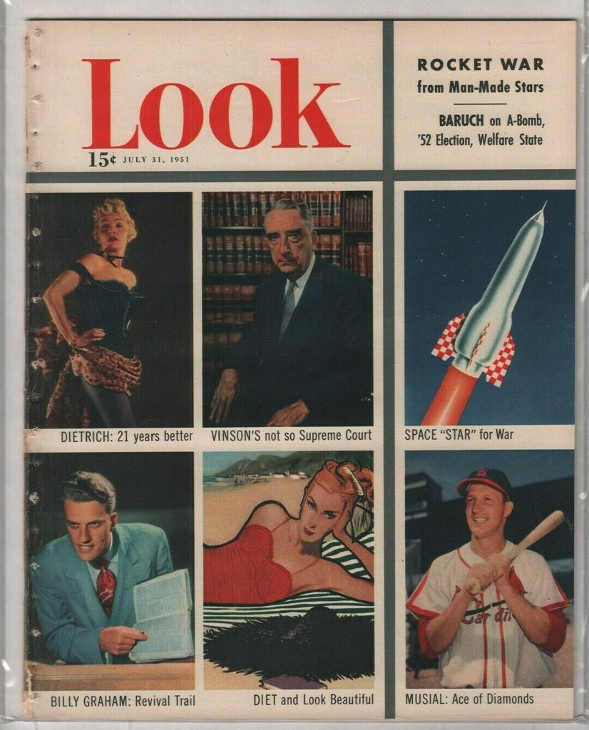 Look Magazine Marlene Dietrich Stan Musial July 31, 1951 010820nonr