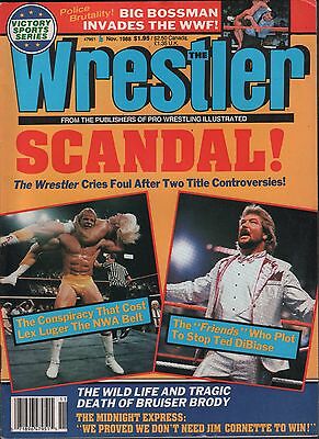 The Wrestler November 1988 Big Boss Man, Lex Luger, Ted DiBiase EX 012116DBE