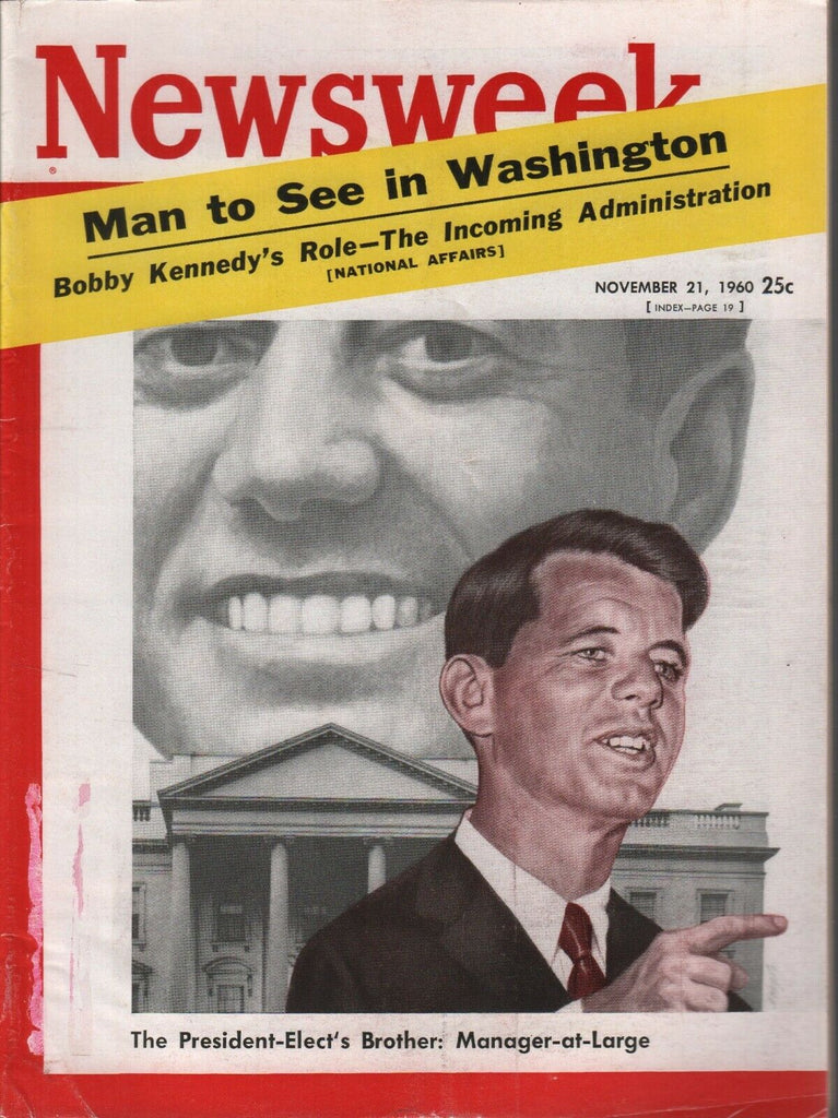 Newsweek November 21 1960 John F Kennedy JFK Bobby Kennedy 073019AME
