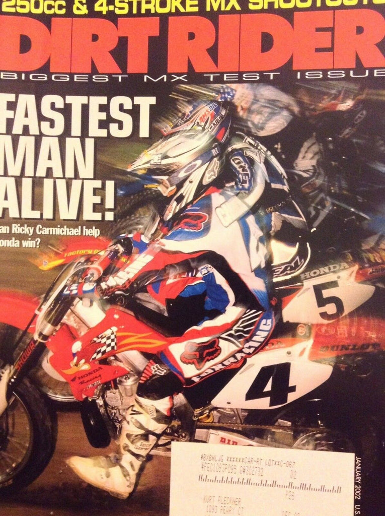 Dirt Rider Magazine Ricky Carmichael January 2002 020818nonrh