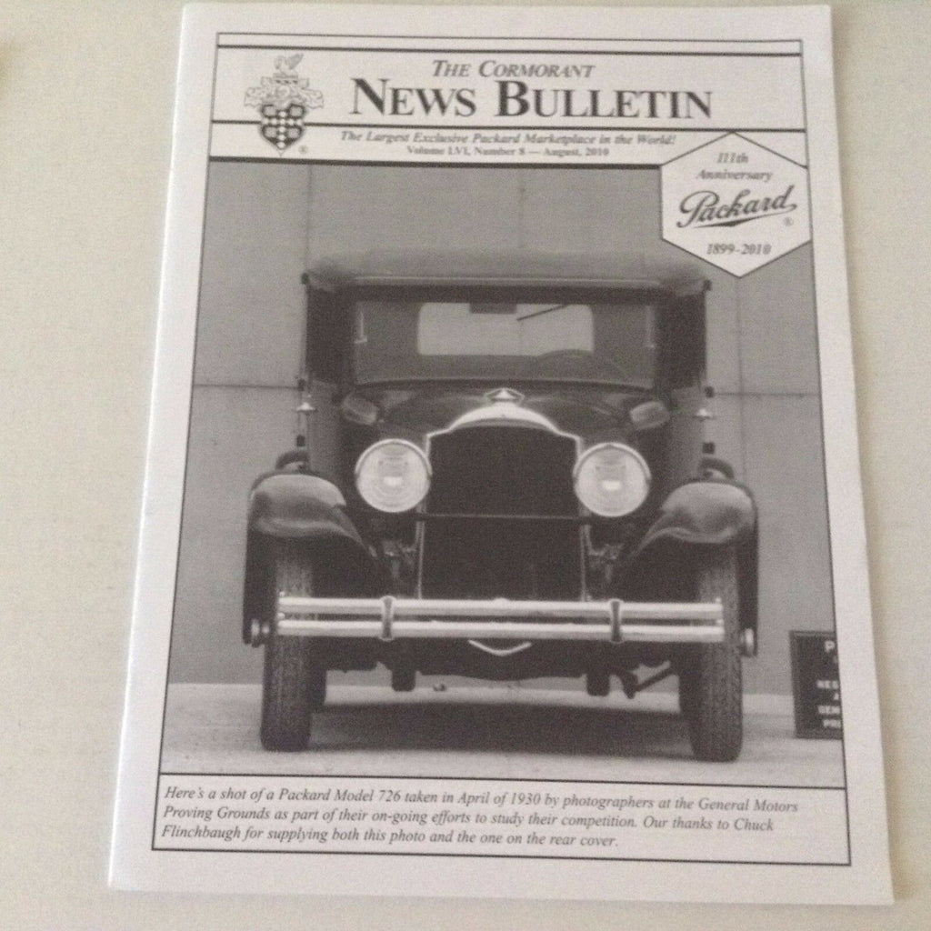 Cormorant Bulletin Magazine Packard model 726 August 2010 052917nonrh