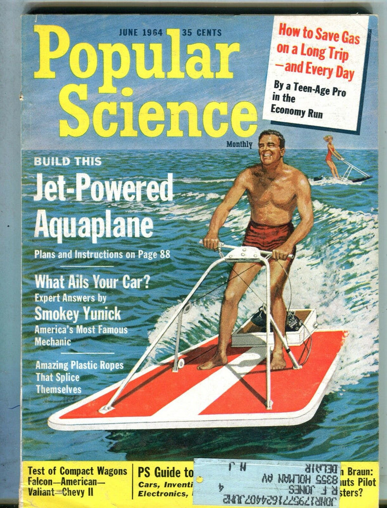 Popular Science Magazine June 1964 Jet-Powered Aquaplane 062317nonjhe