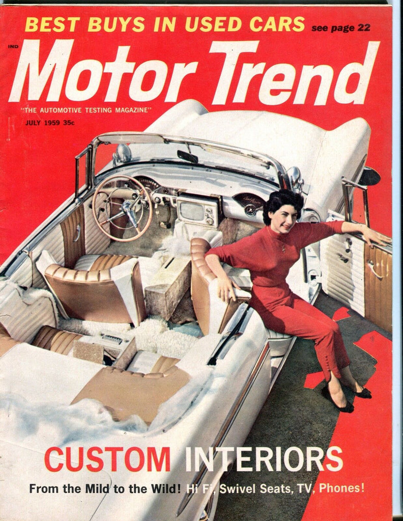 Motor Trend Magazine July 1959 Custom Interiors EX No ML 053017nonjhe