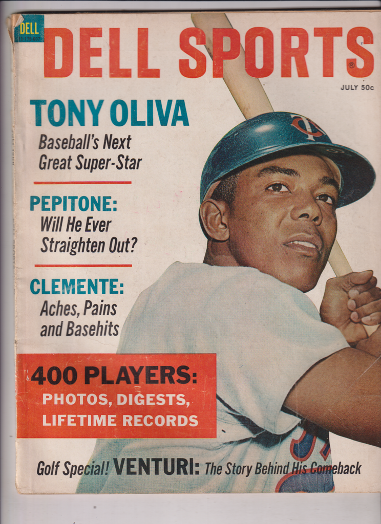 Dell Sports Mag Tony Oliva & Pepitone & Clemente July 1966 122719nonr