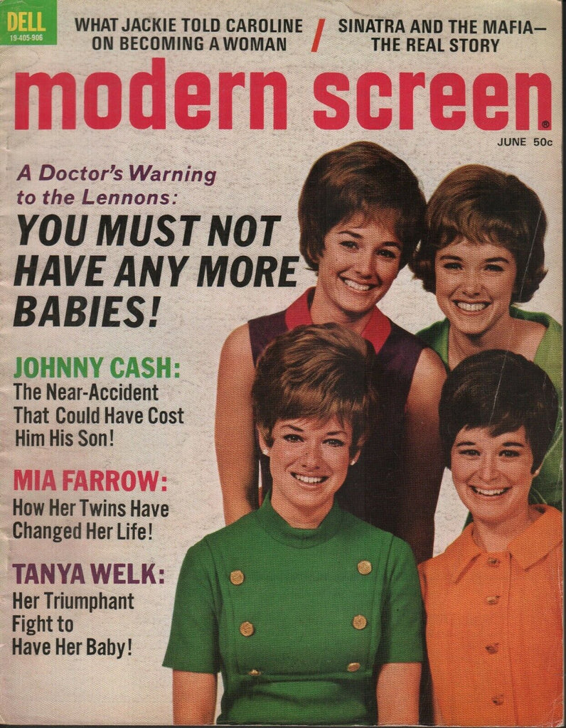 Modern Screen June 1970 Jackie Caroline Kennedy Johnny Cash 072219AME