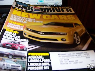 Car & Driver Magazine Sept 2008 Chevy Camaro
