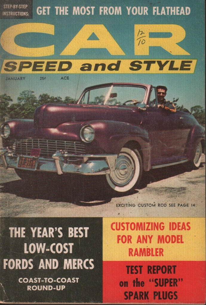 Car Speed and Style January 1958 Irwin Stein Monty Howard 061719AME