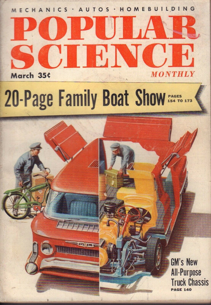Popular Science Magazine March 1955 GM Truck Chassis 083117nonjhe