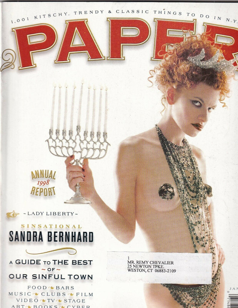 Paper Magazine Annual Report Sandra Bernhard 1998 January 082719nonr