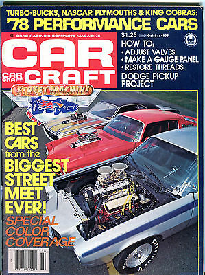 Car Craft Magazine October 1977 Biggest Street Meet Ever EX 020416jhe