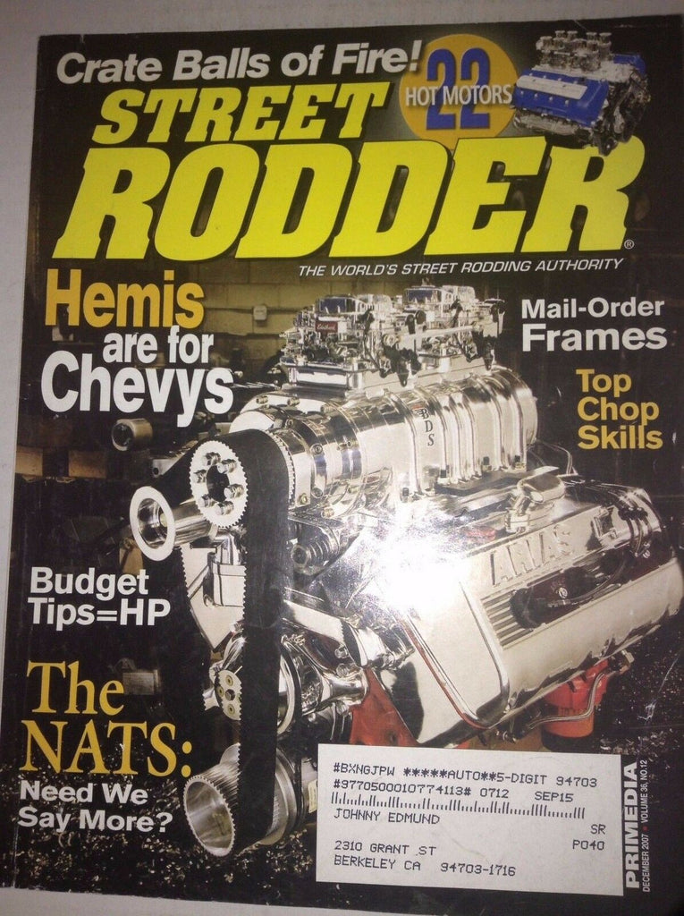 Street Rodder Magazine Hemis Are For Chevys The Nats December 2007 042117nonrh