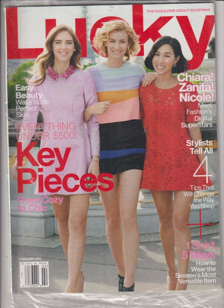 Lucky Magazine Chiara & Zanita & Nicole February 2015 SEALED 030620nonr