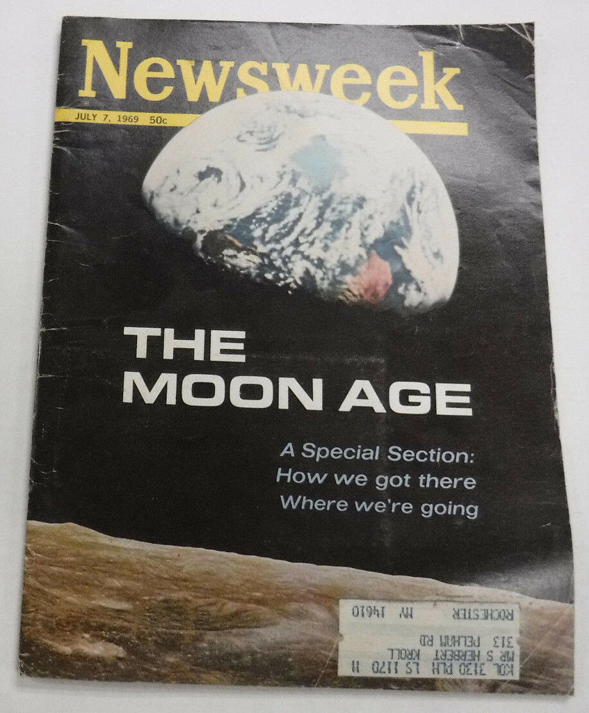 Newsweek Magazine The Moon Age July 1969 VINTAGE 093016R