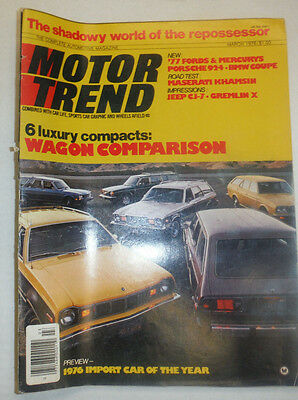 Motor Trend Magazine Wagon Comparison & '77 Fords & Mercurys March 1976 041515R