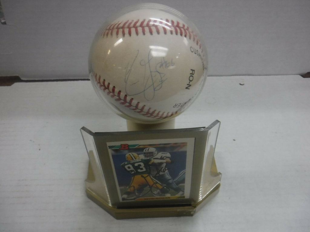 Kevin Gogan Autographed Signed Baseball & Card w/Display Case 020217jh