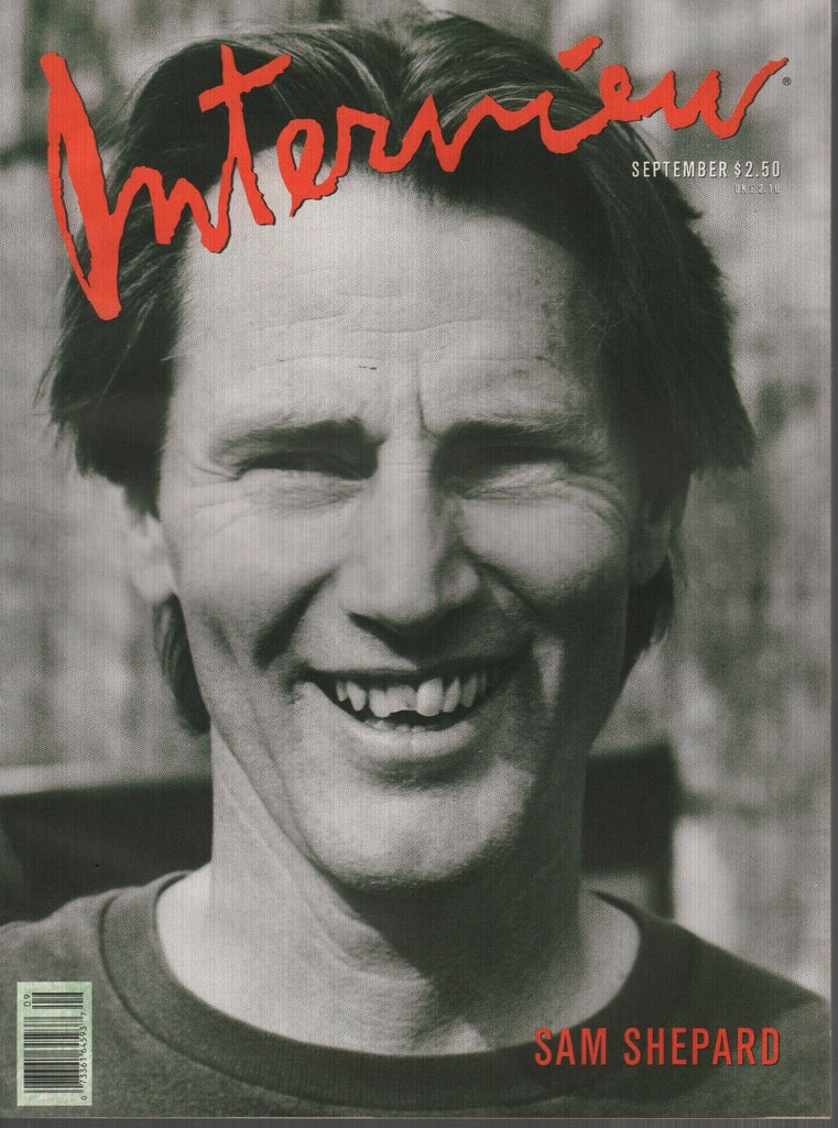 Interview September 1988 Sam Shepard Bruce Weber Fashion Andy Warhol 091119AME