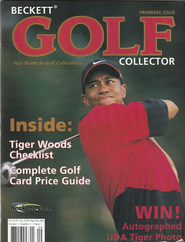 Beckett Golf Collector Tiger Woods Checklist Premiere September 2001 070319nonr