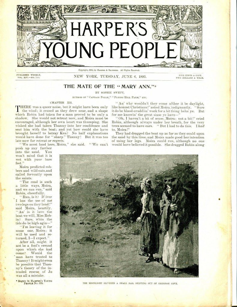 Harper's Young People Magazine June 6 1893 Sophie Swett GD 042717nonjhe